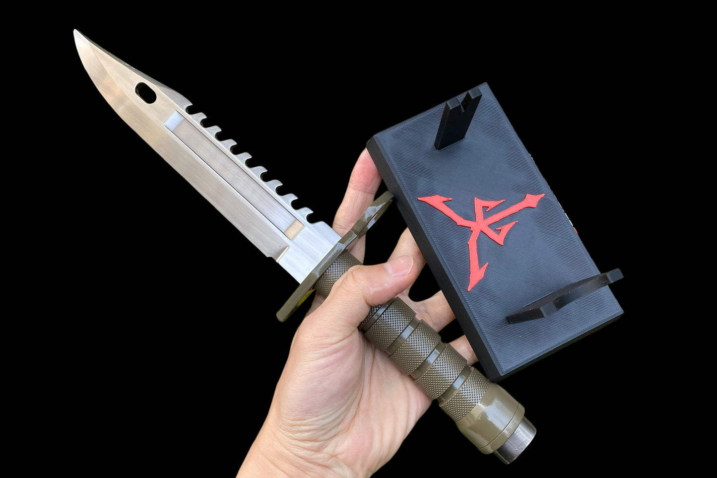 Re4 Leon Combat Knife Metal Replica - Blunt Blade Prop