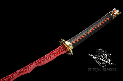 IRL Hand-forged Classical Rivers of Blood Katana With Heat-Treated Blade