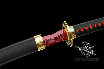 IRL Hand-forged Classical Rivers of Blood Katana With Heat-Treated Blade