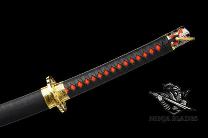 IRL Hand-forged Classical Rivers of Blood Katana With Heat-Treated Blade
