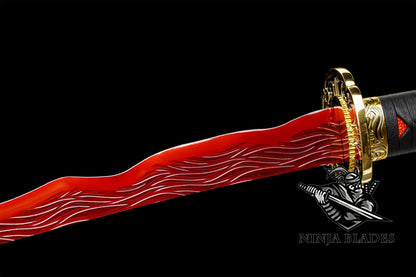 IRL Hand-forged Classical Rivers of Blood Katana With Heat-Treated Blade