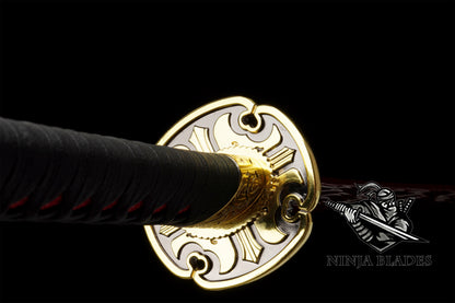 IRL Hand-forged Classical Rivers of Blood Katana With Heat-Treated Blade