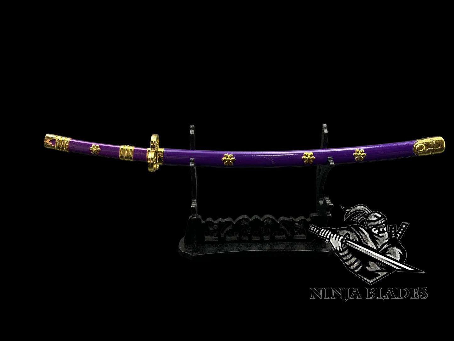 Roronoa Zoro Enma 26cm Mini Metal Replica Unsharpened Anime Sword Collectible with Display Stand