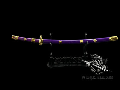 Roronoa Zoro Enma 26cm Mini Metal Replica Unsharpened Anime Sword Collectible with Display Stand