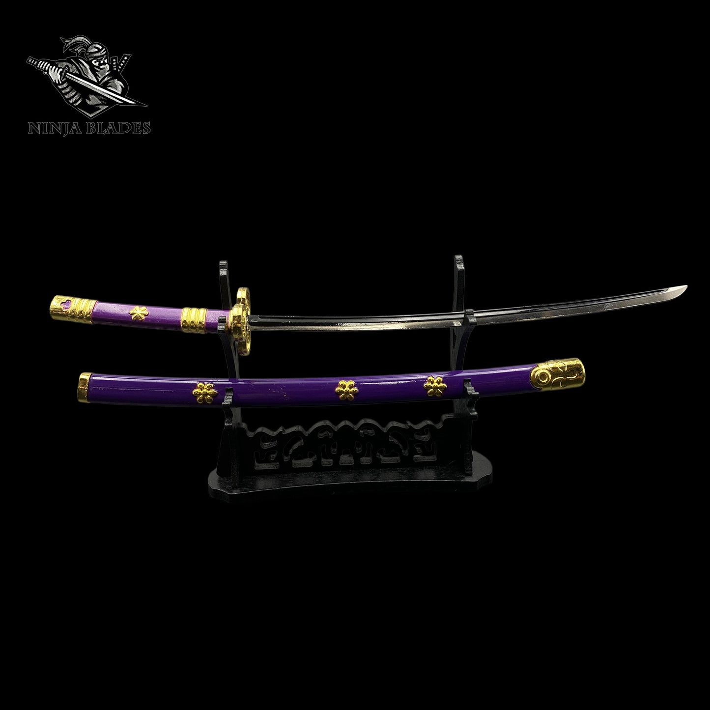 Roronoa Zoro Enma 26cm Mini Metal Replica Unsharpened Anime Sword Collectible with Display Stand