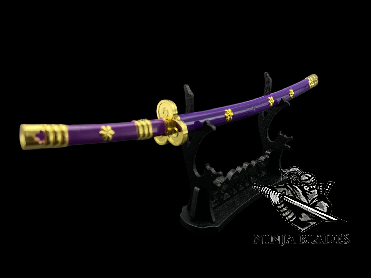 Roronoa Zoro Enma 26cm Mini Metal Replica Unsharpened Anime Sword Collectible with Display Stand