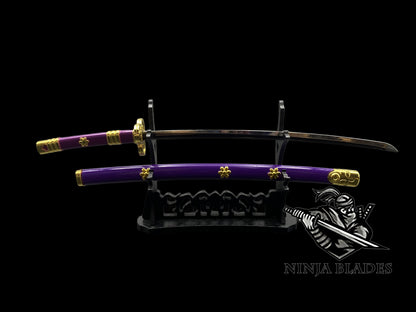 Roronoa Zoro Enma 26cm Mini Metal Replica Unsharpened Anime Sword Collectible with Display Stand