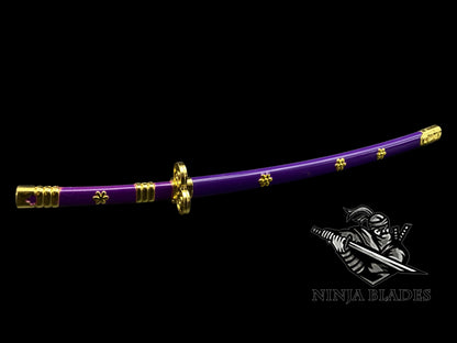 Roronoa Zoro Enma 26cm Mini Metal Replica Unsharpened Anime Sword Collectible with Display Stand