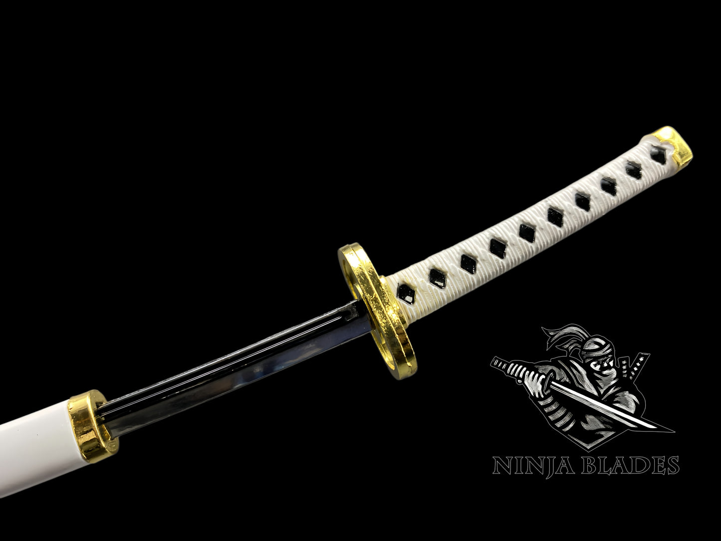 Roronoa Zoro Wado Ichimonji 26cm Mini Metal Replica, Unsharpened Anime Sword Collectible with Display Stand