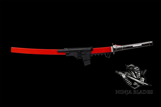 Red Damascus Steel Sam's HF Blade Murasama For Collection