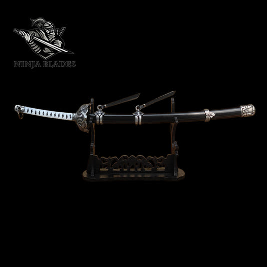 Sekiro Black Mortal Blade Kaimon Mini Replica - 26cm/10.2" Desktop Collectible (Bladeless)