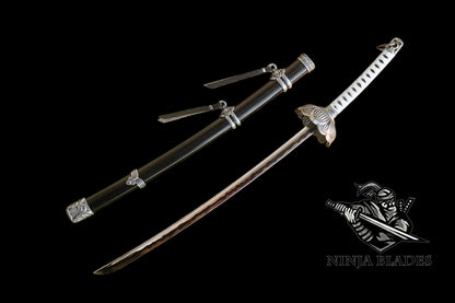 Sekiro Black Mortal Blade Kaimon Mini Replica - 26cm/10.2" Desktop Collectible (Bladeless)