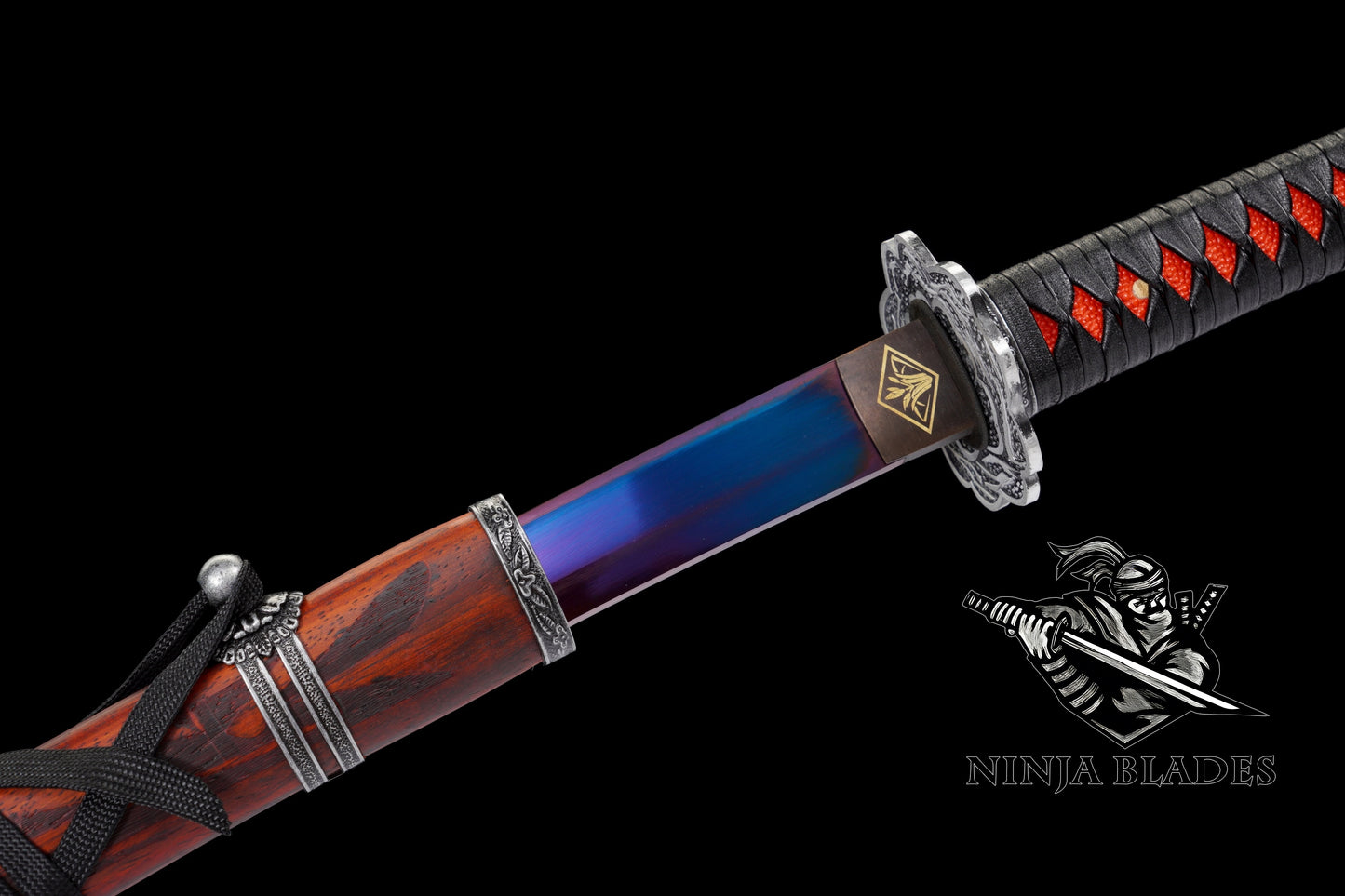 Blueing Carbon Steel Red Mortal Blade Gracious Gift of Tears Katana