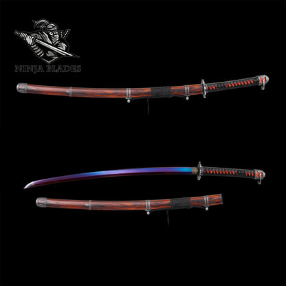 Blueing Carbon Steel Red Mortal Blade Gracious Gift of Tears Katana