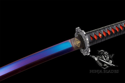 Blueing Carbon Steel Red Mortal Blade Gracious Gift of Tears Katana