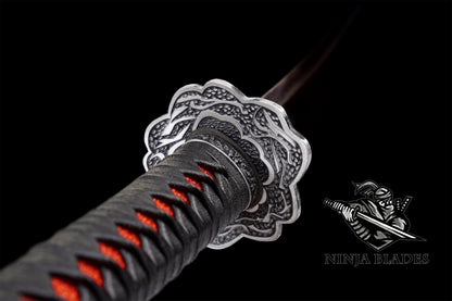 Blueing Carbon Steel Red Mortal Blade Gracious Gift of Tears Katana