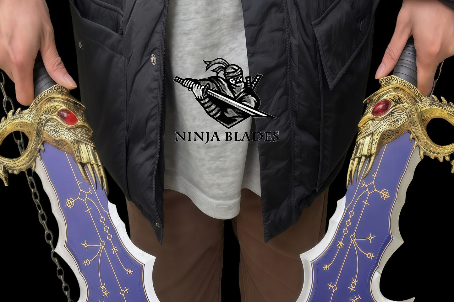 GOW Norse Steel Blades of Chaos Steel Replica