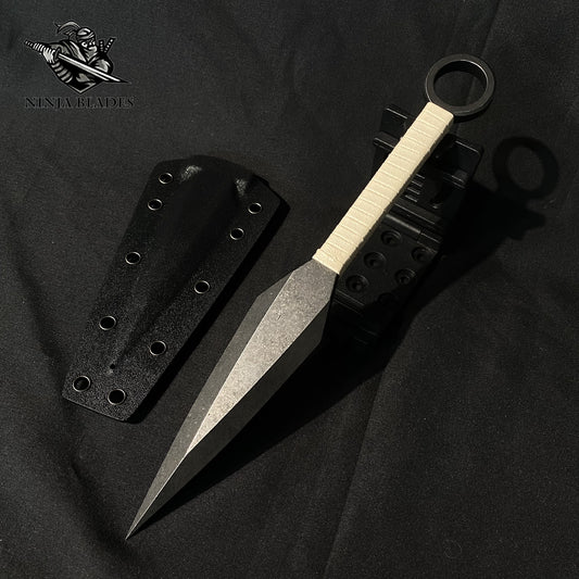 Minimalist Tactical Kunai Dagger with Engineering Plastic Sheath – Unsharpened