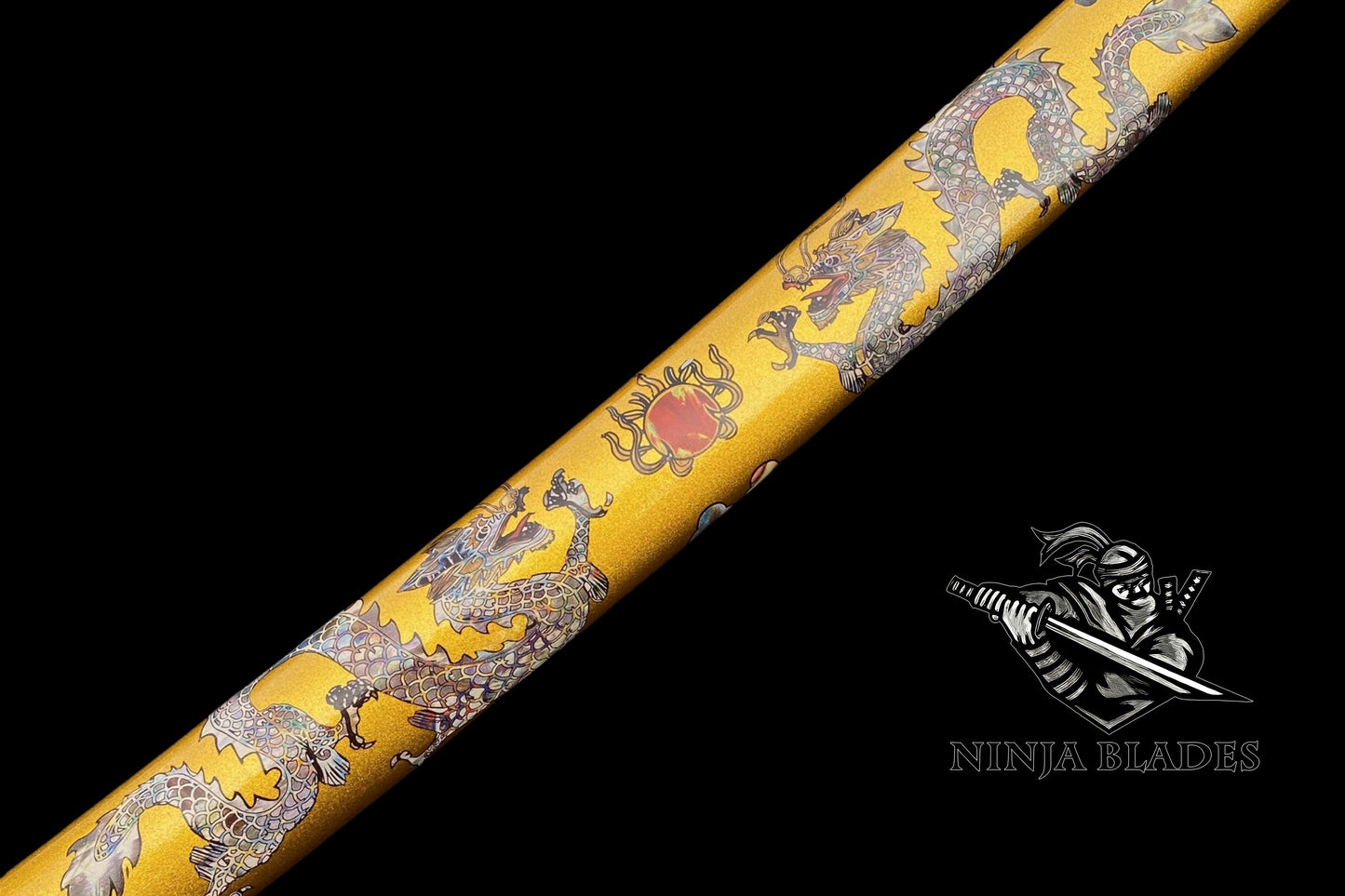 Premium Katana with Golden Dragon Saya – Museum-Quality Replica