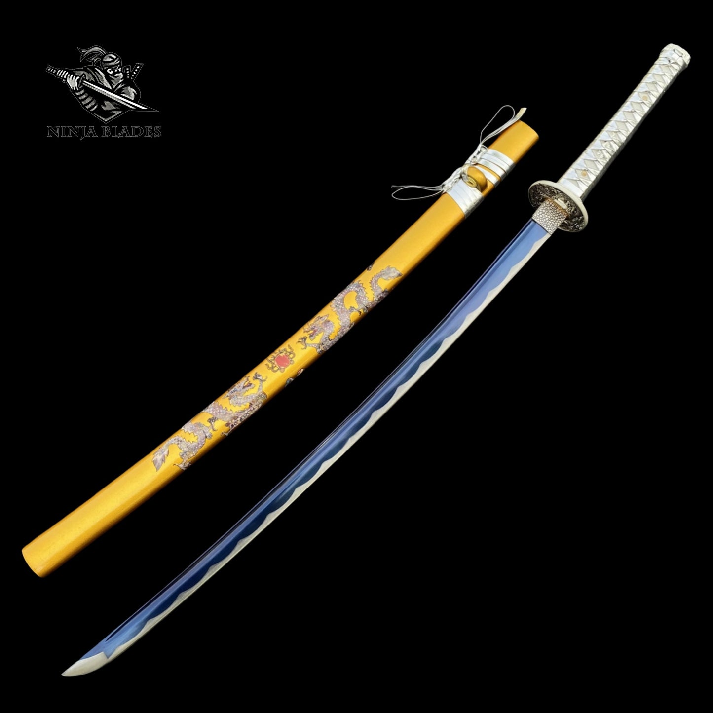 Premium Katana with Golden Dragon Saya – Museum-Quality Replica