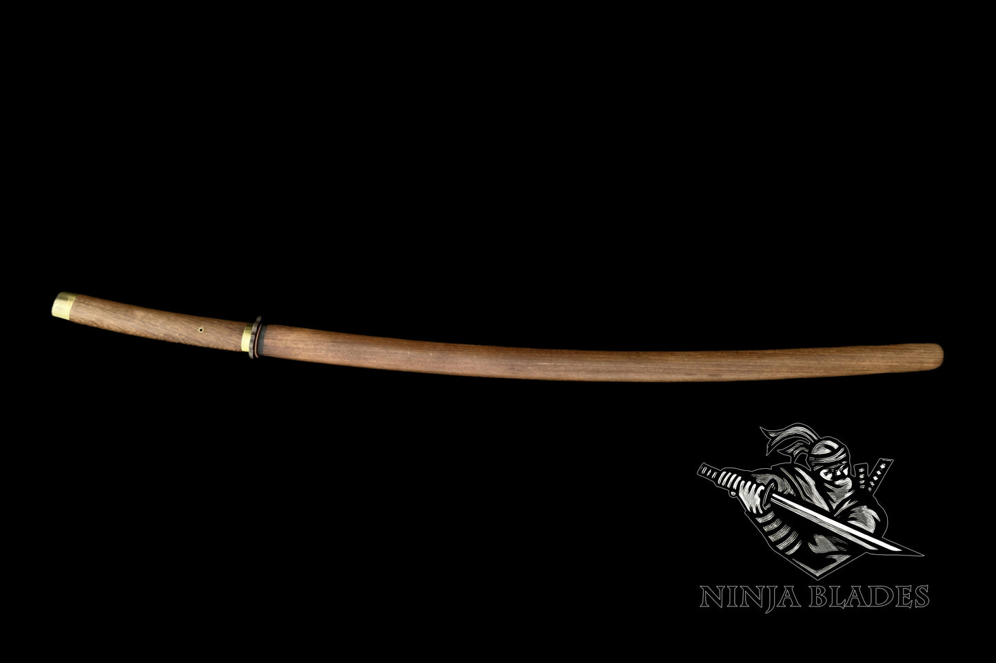 Blue Hamon Katana – Minimalist Wooden Saya