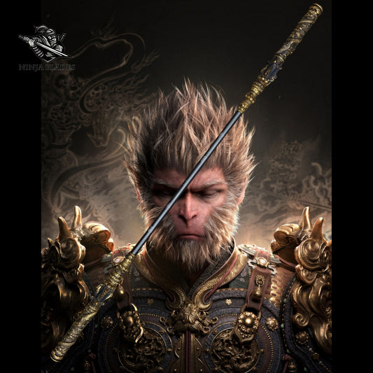 Black Myth Wukong Life Size Monkey King Bar Ruyi Jingu Bang 62.9''