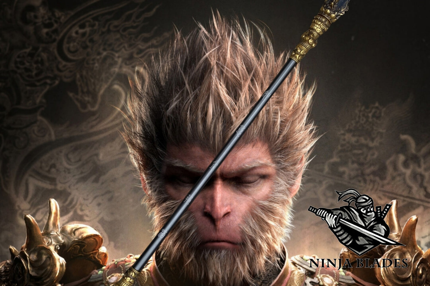 Black Myth Wukong Life Size Monkey King Bar Ruyi Jingu Bang 62.9''