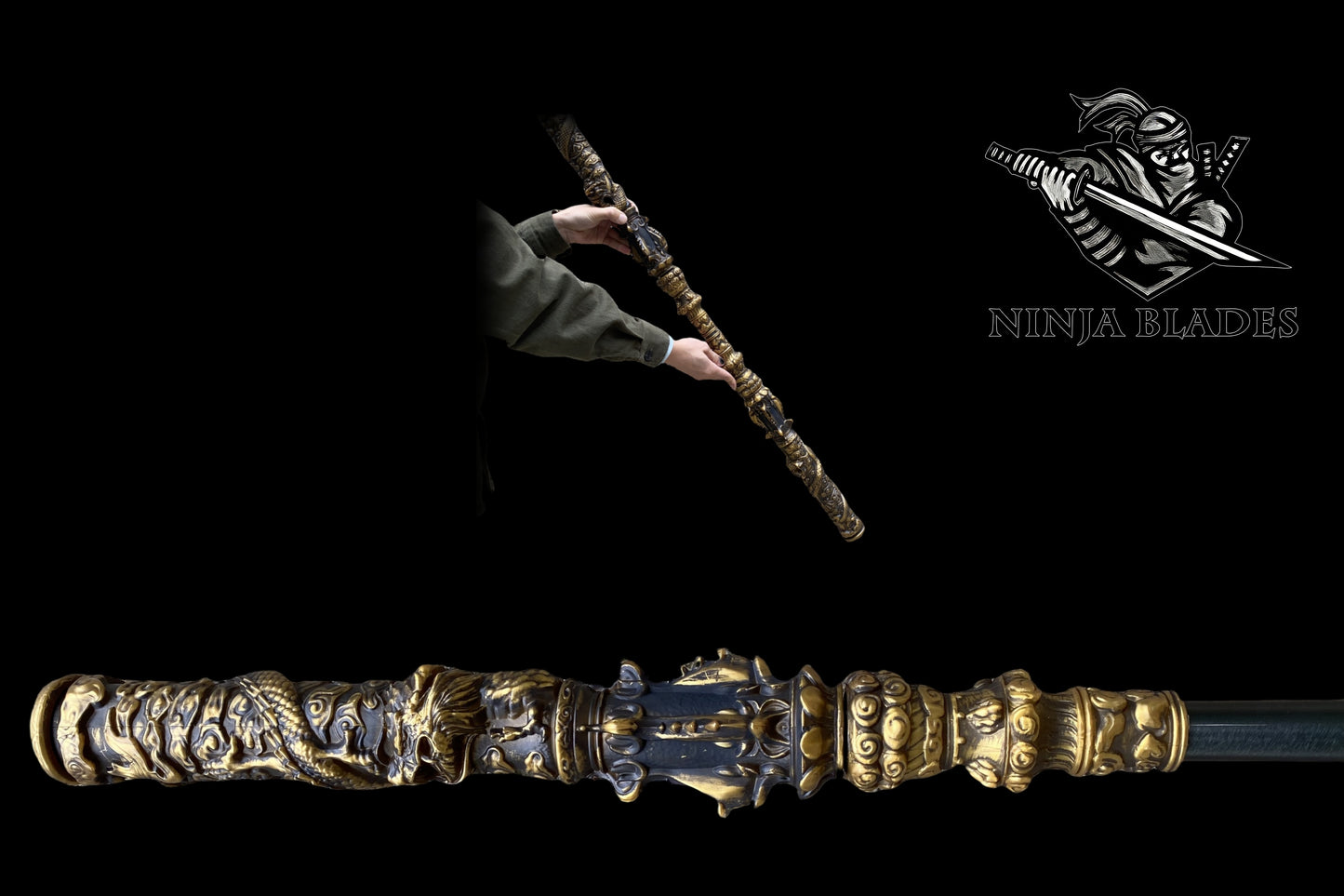 Black Myth Wukong Life Size Monkey King Bar Ruyi Jingu Bang 62.9''