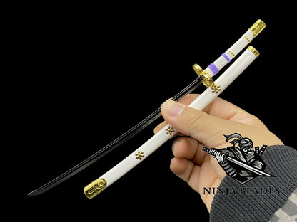 Zoro Ame no Habakiri 26CM/10.2" Mini Metal Replica Unsharpened Anime Sword Collectible