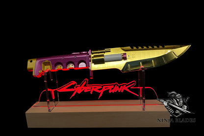 Cyberpunk Headhunter Knife Metal Replica - Blunt Blade Prop