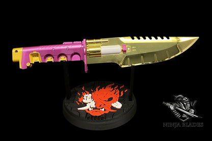Cyberpunk Headhunter Knife Metal Replica - Blunt Blade Prop