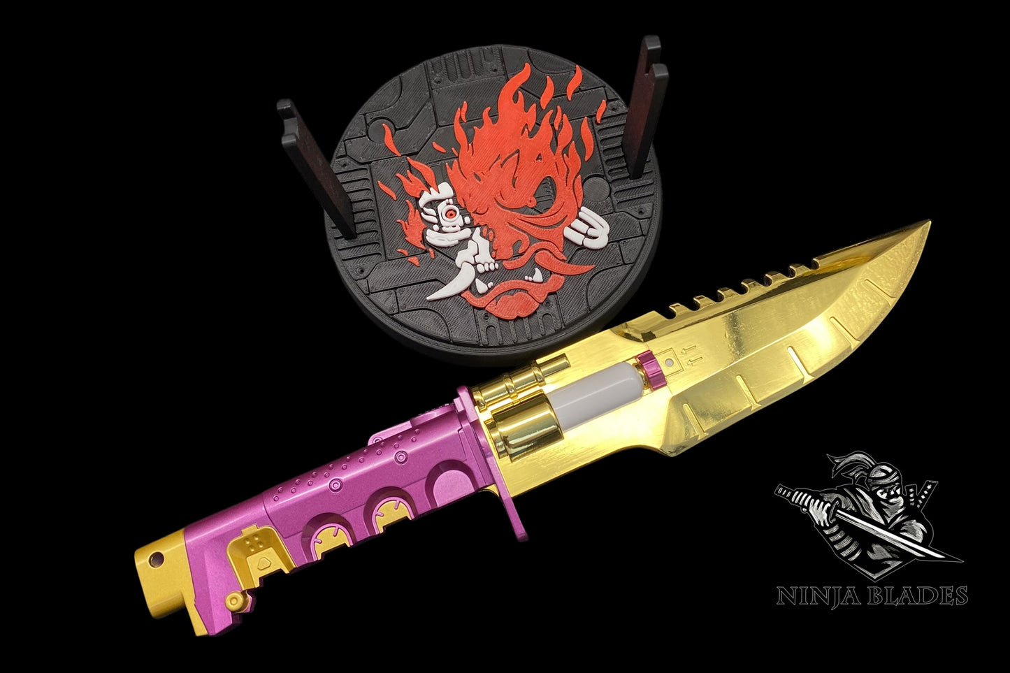 Cyberpunk Headhunter Knife Metal Replica - Blunt Blade Prop