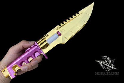 Cyberpunk Headhunter Knife Metal Replica - Blunt Blade Prop