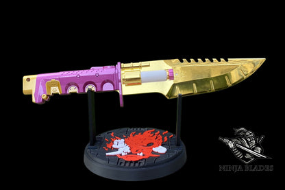 Cyberpunk Headhunter Knife Metal Replica - Blunt Blade Prop