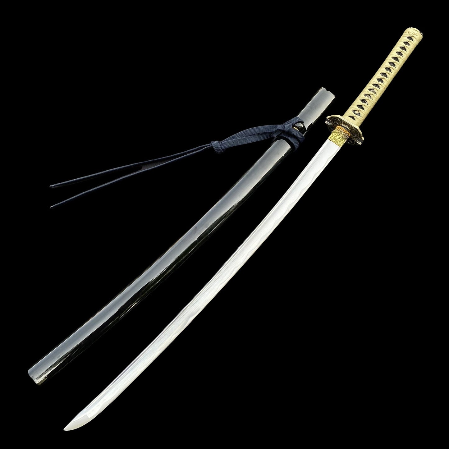 Japanese Katana with Chrysanthemum & Insect Motifs – Classic Edition