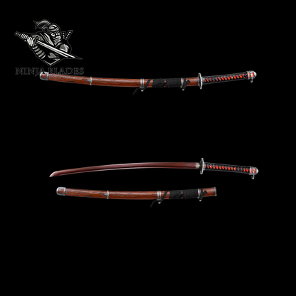 Damascus Steel Sekiro Red Mortal Blade Gracious Gift of Tears Katana IRL